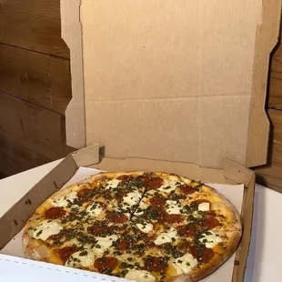 a pizza in a box