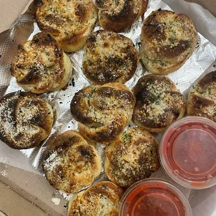 Burnt garlic knots