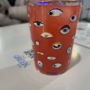 Raspberry rose lemonade in the cutest cup!