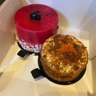 Cherry and carrot cake