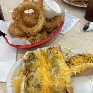 Coneys and onion rings!