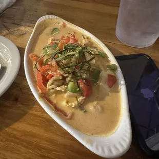 a plate of food on a table
