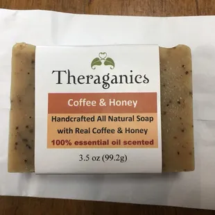 Coffee + Roark Acres Local Honey bar soap.
