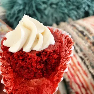 Grain-free Red Velvet Cupcake with Cream Cheese Frosting