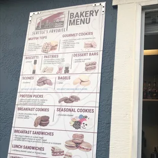 Bakery Menu