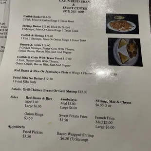 Updated menu