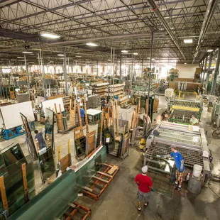 Interior shot of our manufacturing plant. Thermal Windows has 200 employees.
