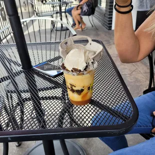 Saw the picture, had to try it. Carmel oreo blast