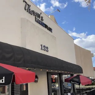 Front of Theron's Market place- outdoor seating