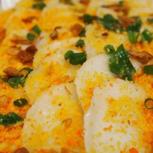 Banh Beo - Shrimp on a bed of rice flour sheets. 100 for $15