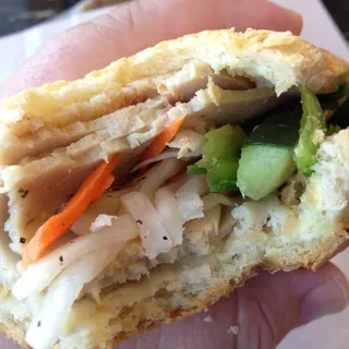 Pork Meat Loaf and Pate Sandwich