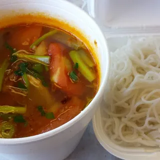 Crab Cake Vermicelli Soup