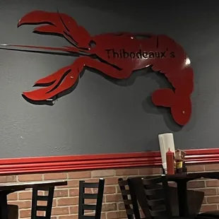  a lobster on the wall
