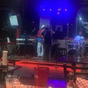 A snap of the live band. Different every evening!