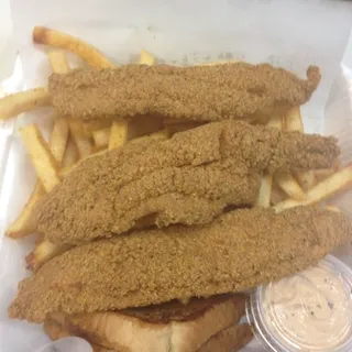 Uncle Charles' Cajun Fried Catfish Baskets