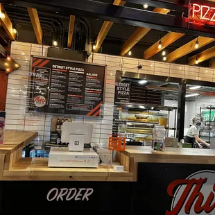 the counter area