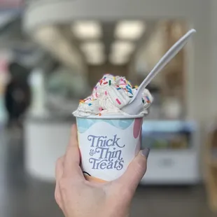 Hello you- vanilla, fruity pebbles, mini marshmallow, sprinkles