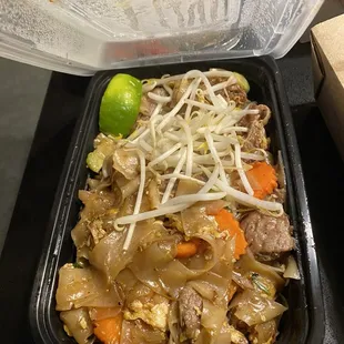 Pad See Ew with beef