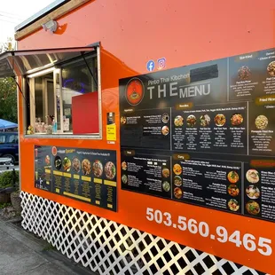 The food truck with menu