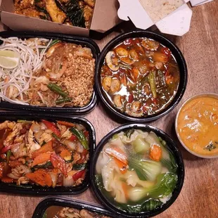 Variety of Thai dishes from Thida Thai Kitchen