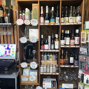 A very small part of their wine selection-but the NA selection is top two in the middle.