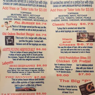 Need new updated menu