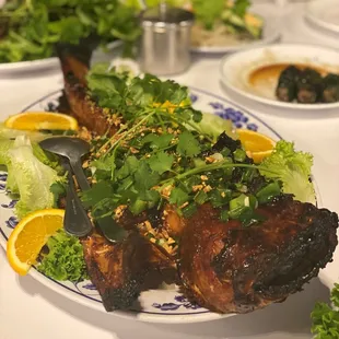 Broil crispy catfish