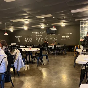 people sitting at tables