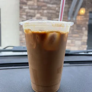 a cup of iced coffee