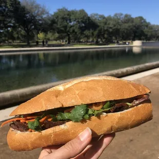 Ban mi thịt nớng (grilled bbq pork sandwich )