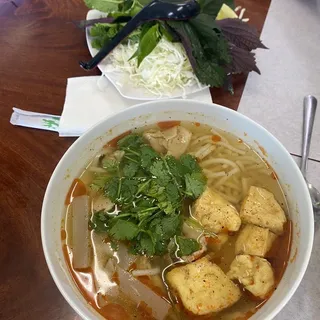 Vegan Beef Noodle Soup Bowl