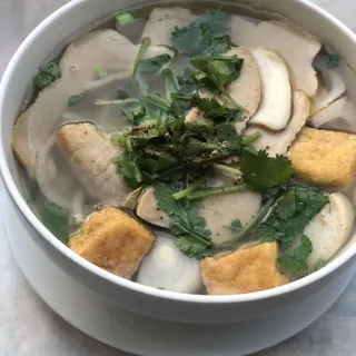 Vegan Chicken Noodle Soup Bowl