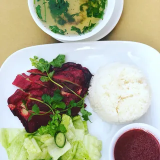 Vegan BBQ Chicken Rice