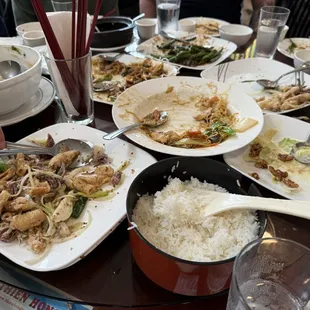 3 plates of salt and pepper Pepper-Salted Squid