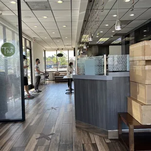 the inside of the restaurant