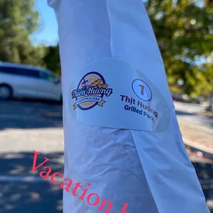 a wrapper of a sandwich