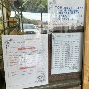 December 2024 Menu - They were open on Xmas day.