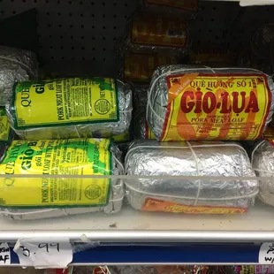 a variety of packaged food items