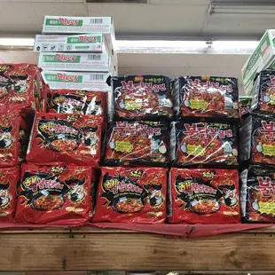 They have the spicy Korean noodles here! Regular spicy + 2x spicy!