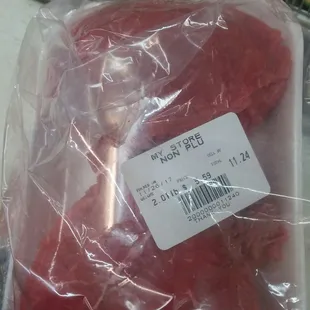 2lbs of beef sliced thin for $11