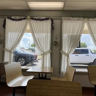 Looking out the front widows from where I was seated.