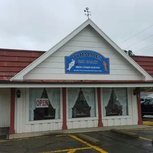 the front of the building