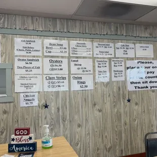 Menu of offerings!  (05/03/2024)