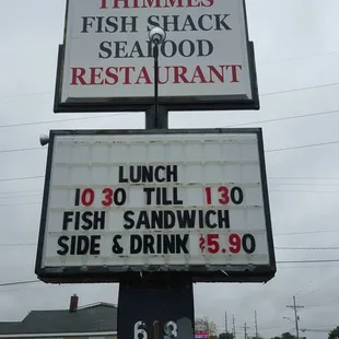 a sign for a restaurant