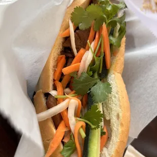 Grilled pork Bahn mi