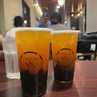 2 boba teas
