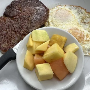 Steak and eggs