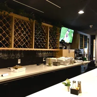 a view of the bar area