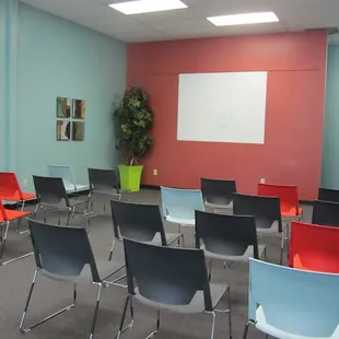 One of the many layout options of this flexible event space.