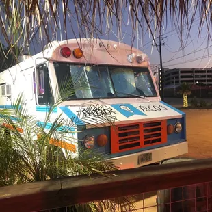 a bus with graffiti painted on it